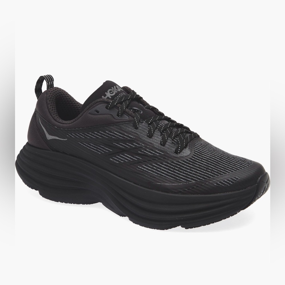 Hoka Men's Bondi 8 Black Athletic Shoes